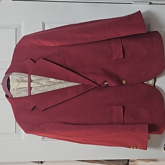 😎Nice John L. Blair Suit Jacket Size 44 Reg in Pink/Red Color - Picture 1 of 14
